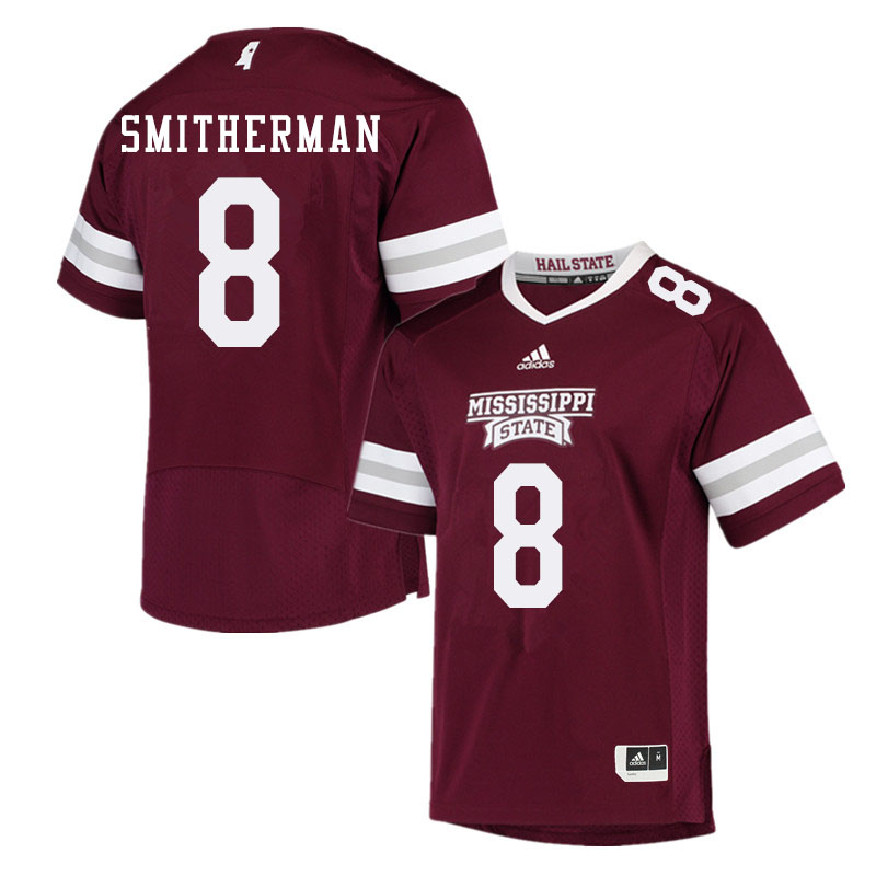 Men #8 Maurice Smitherman Mississippi State Bulldogs College Football Jerseys Sale-Maroon - Click Image to Close